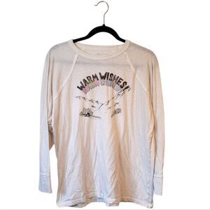 Aerie Women's White Warm Wishes T-Shirt Size XS